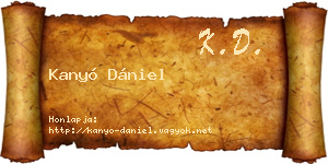 Kanyó Dániel névjegykártya